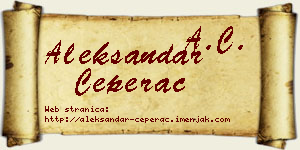 Aleksandar Čeperac vizit kartica